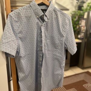 Men's Light Blue Patterned Shirt